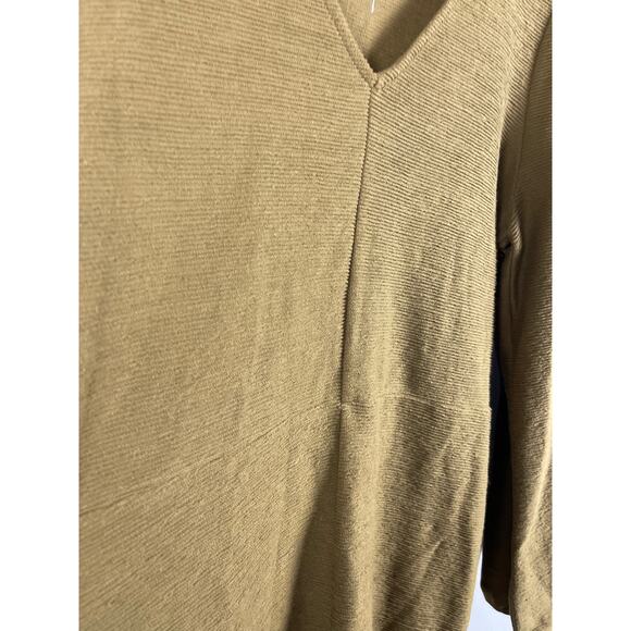 Madewell Olive Green Textured‎ Ponte Balloon Sleeve Mini Dress Size Small - Picture 9 of 10